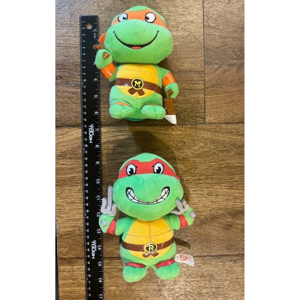 TY Teenage Mutant Ninja Turtles TMNT Plush‎ Toy Lot Michaelangelo Raphael 2017